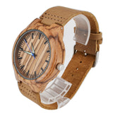 Wooden Watches Fashion Natural Bamboo Wristwatch  With Genuine Cowhide Leather Lovers Luxury Wood Watches For Men