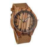 Wooden Watches Fashion Natural Bamboo Wristwatch  With Genuine Cowhide Leather Lovers Luxury Wood Watches For Men