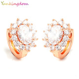 High quality diamond crystal 18 k gold plated fashion show hoop classic earrings