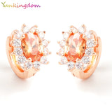 High quality diamond crystal 18 k gold plated fashion show hoop classic earrings