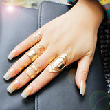 18K Gold Plated Ring Set for 5pcs Fashion Girls