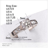 Zirconia Diamond Forever 18K Gold Plated Solitaire Rhinestones Lovers Ring For Women