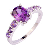 Fashion Jewelry Sapphire Quartz Multi-Color Silver Ring