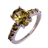 Fashion Jewelry Sapphire Quartz Multi-Color Silver Ring