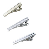 Men Metal Necktie Tie Bar Chrome Clamp Stainless Steel Plain Skinny Tie Clip Pins