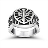 Retro Jesus Cross Ring Titanium steel Jewelry