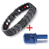 Black Men's Health Magnetic H Power Stainless Steel Bracelet Jewelry For Man