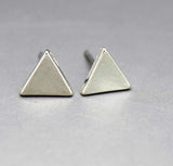 3 Color Western Triangle round flash stud earrings for women