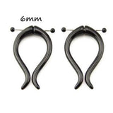 Pair Black Acrylic Fake Cheater Twist Spiral Ear Taper Gauges Expanders Earring Tunnel Plugs Piercing Body Jewelry