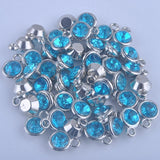 12pcs/lot mixed Birthstone charms 11mm Acrylic for Diy Personalized Necklace and Bracelet