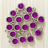 12pcs/lot mixed Birthstone charms 11mm Acrylic for Diy Personalized Necklace and Bracelet