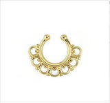 Crystal Fake Septum Nose Ring Piercing Clip for women