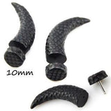 Pair Black Acrylic Fake Cheater Twist Spiral Ear Taper Gauges Expanders Earring Tunnel Plugs Piercing Body Jewelry