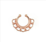 Crystal Fake Septum Nose Ring Piercing Clip for women