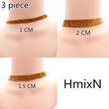 Black Velve Gothic Handmade Retro Burlesque Ribbon round torque