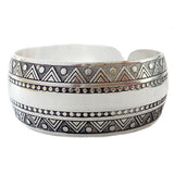 Gypsy Square Flower Metal Tibetan Silver Vintage Retro Tribal Fashion Bracelet Bangle