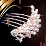 Bride Hairpin Peacock Pearl Flowers Crystal Rhinestone Flower hairpin