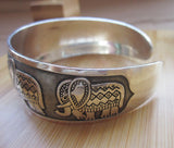 Gypsy Square Flower Metal Tibetan Silver Vintage Retro Tribal Fashion Bracelet Bangle