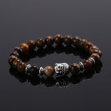 Natural Stone Buddha Beads Bracelet Elastic Rope Chain charm bracelet