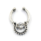 Crystal Fake Septum Nose Ring Piercing Clip for women