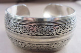 Gypsy Square Flower Metal Tibetan Silver Vintage Retro Tribal Fashion Bracelet Bangle