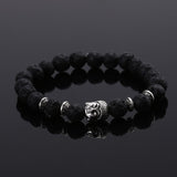 Natural Stone Buddha Beads Bracelet Elastic Rope Chain charm bracelet