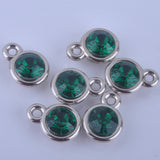 12pcs/lot mixed Birthstone charms 11mm Acrylic for Diy Personalized Necklace and Bracelet