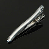 Stainless Steel Tie Clip Pin Clasp Toned Wedding Metal Tie Clips For Men