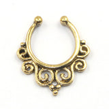 Crystal Fake Septum Nose Ring Piercing Clip for women