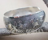 Gypsy Square Flower Metal Tibetan Silver Vintage Retro Tribal Fashion Bracelet Bangle