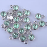 12pcs/lot mixed Birthstone charms 11mm Acrylic for Diy Personalized Necklace and Bracelet