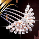 Bride Hairpin Peacock Pearl Flowers Crystal Rhinestone Flower hairpin