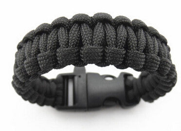 Camping Hiking Emergency ParaCord Bracelet Survival Parachute Rope Whistle Buckle  Kit Wristbands