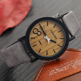 Simulation Wooden Quartz Men Watches Casual Wooden Color Leather Strap Watch