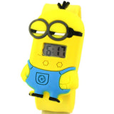 3D Eye Despicable Me minion Cartoon watch Precious Milk Dad Cute Children clock Baby kid Quartz Wrist Watches