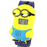 3D Eye Despicable Me minion Cartoon watch Precious Milk Dad Cute Children clock Baby kid Quartz Wrist Watches