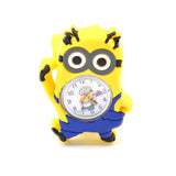 3D Eye Despicable Me minion Cartoon watch Precious Milk Dad Cute Children clock Baby kid Quartz Wrist Watches