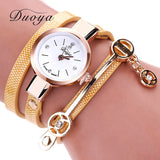 Gold Quartz Gift Watch Wristwatch Women Dress Leather Casual Bracelet Watches