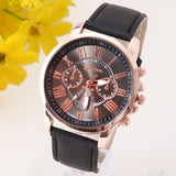 Best Quality Geneva Platinum Watch Women PU Leather wristwatch casual dress watch