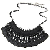 Bohemian Statement Coin Choker Necklaces for Women