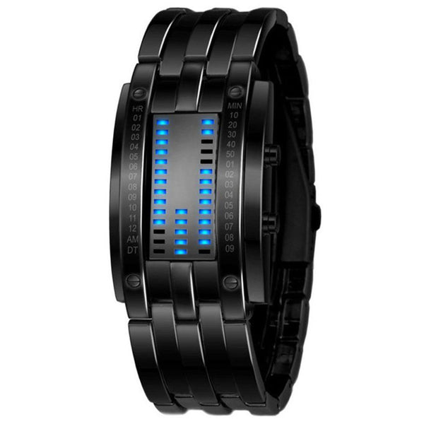 Stainless Steel Digital LED Sports Bracelet women Resistant Wristwatch