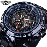 Winner New Number Sport Design Bezel Golden Watch Mens Automatic Skeleton Watch