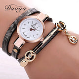 Gold Quartz Gift Watch Wristwatch Women Dress Leather Casual Bracelet Watches