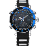 Men Sports Series Luxury Logo Multi-functional Analog Quartz Digital Alarm Stopwatch Big Clock For Man