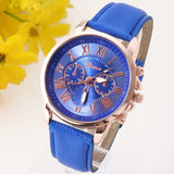 Best Quality Geneva Platinum Watch Women PU Leather wristwatch casual dress watch