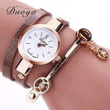 Gold Quartz Gift Watch Wristwatch Women Dress Leather Casual Bracelet Watches