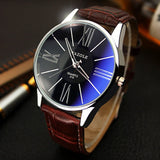 Luxury brand quartz watch Casual Fashion Leather watches