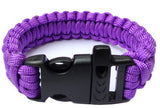 Camping Hiking Emergency ParaCord Bracelet Survival Parachute Rope Whistle Buckle  Kit Wristbands