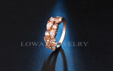 Fashion Multicolor Cubic Zirconia 18K Rose Gold Plated Wedding Finger Ring