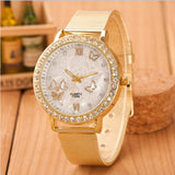 Silver Casual Geneva Quartz Watch Women Mesh Stainless Steel Dress Women Watches